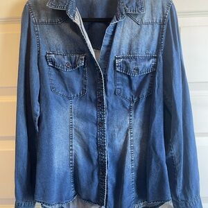 Bella Dahl Chambray Denim Button-Up Shirt